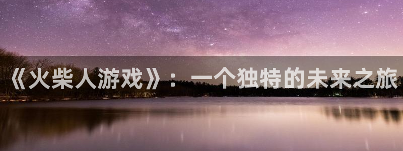 杏盛注册平台官方网站：《火柴人游戏》：一个独特的未来之旅