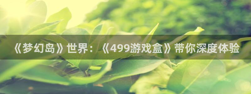 杏盛登录下载：《梦幻岛》世界：《499游戏盒》带你深度体验