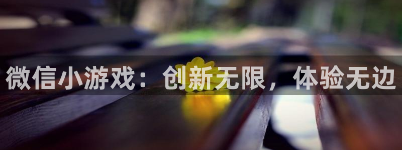 杏盛：微信小游戏：创新无限，体验无边